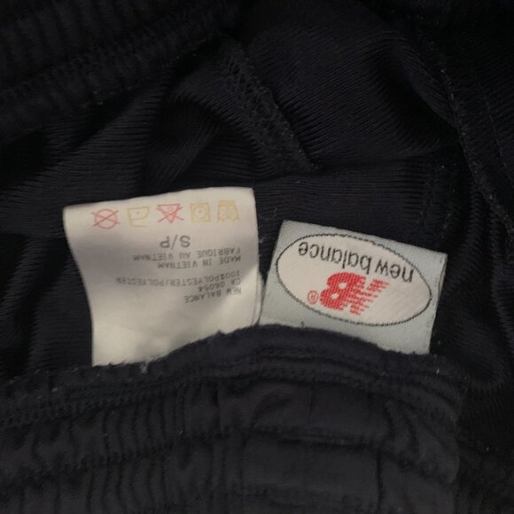 Vintage Y2K New Balance Track Pants Men's Small Navy Blue Yellow White Joggers - Picture 2 of 5